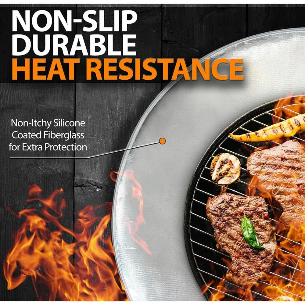Round Fire Pit Mat Under Grill Mat